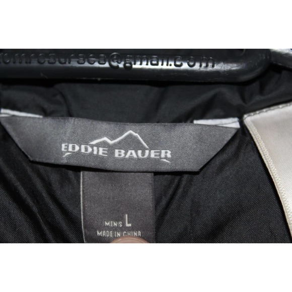 Eddie Bauer MicroLight 650 Down Fill Puffer Jacket Black Men's Size Large H14147 - Picture 8 of 10